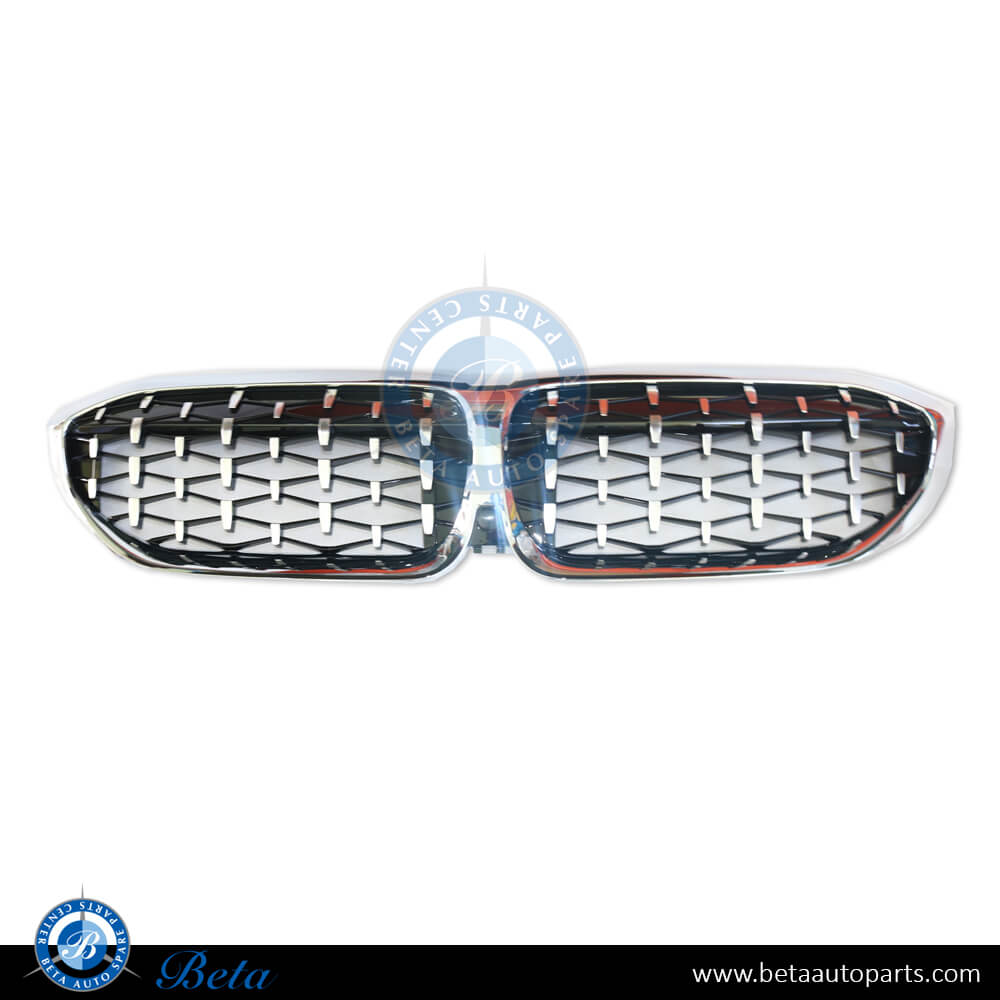 Grille Stars look Black and Chrome color for BMW 3 Series G20 2019-up models, Part Number 51138075665 Grille Stars look Black and Chrome color for BMW 3 Series G20 2019-up models, Part Number 51138075665
